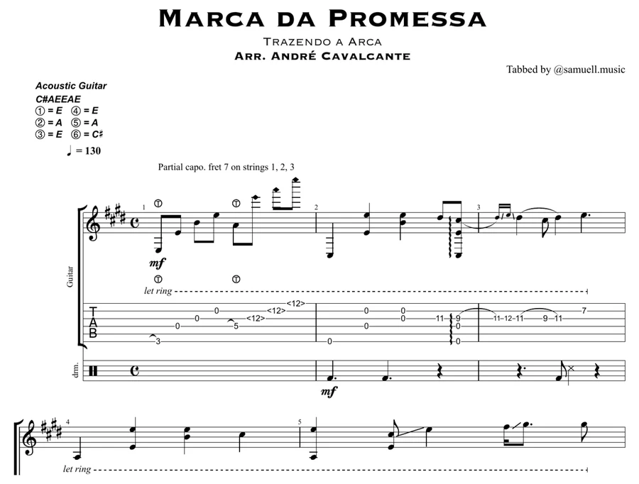 Marca da Promessa — sheet music preview