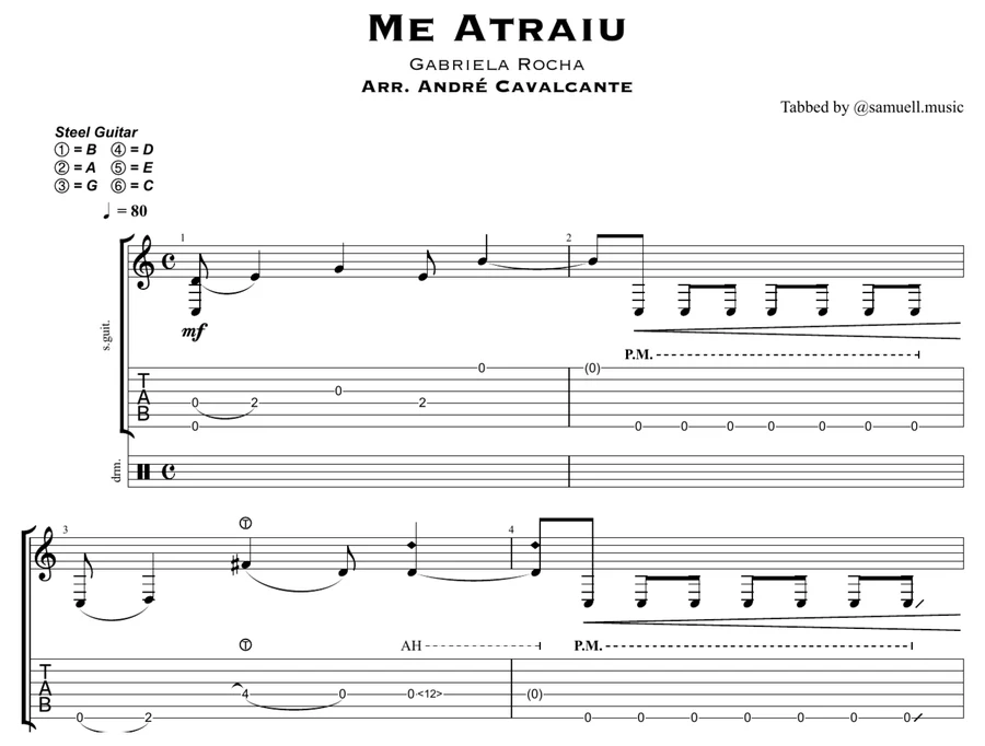 Me Atraiu — sheet music preview