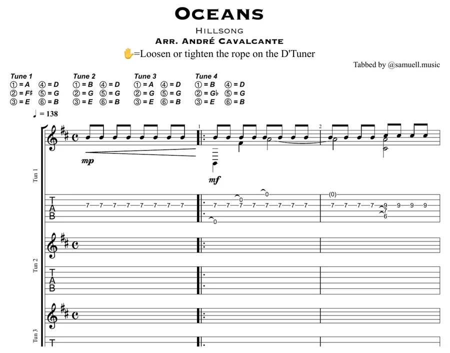 Oceans — sheet music preview